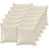 vidaXL Almofada HOUTEN 12 unid. Creme Fleece de microfibra