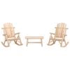 vidaXL 3 pcs conjunto lounge de jardim madeira de abeto maci&ccedil;a