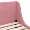 vidaXL Estrutura de Cama Infantil com Cabeceira Rosa 80 x 160 cm