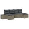 vidaXL Conjunto de Sof&aacute; de Jardim 6 unid. Cinzeto vime PE