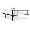 vidaXL Estrutura de cama 180x200 cm metal preto