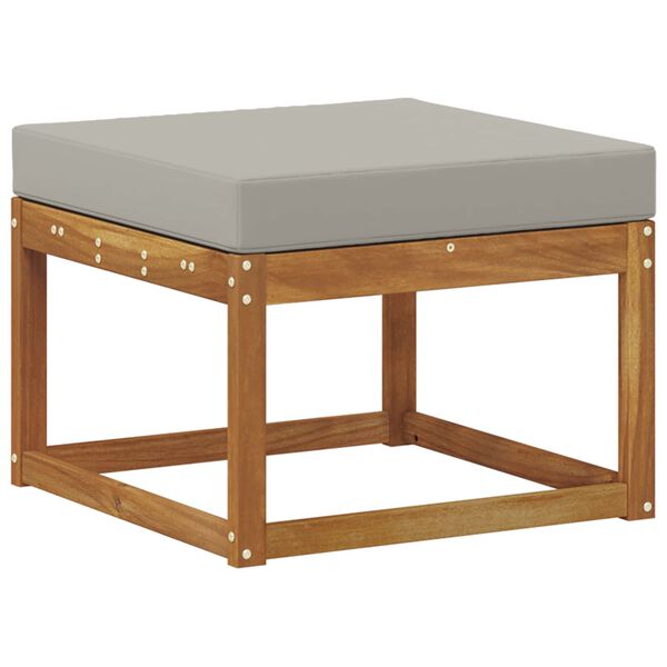 vidaXL Conjunto de Sof&aacute;s para Exterior 7 pcs Cinza Natural e Claro