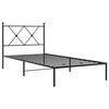 vidaXL Estrutura de cama com cabeceira 90x190 cm metal preto