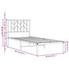 vidaXL Estrutura de cama com cabeceira 80x200 cm metal preto