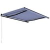 vidaXL Toldo retr&aacute;til manual 450x300 cm azul e branco