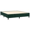 vidaXL Cama com molas/colch&atilde;o 180x200 cm veludo verde-escuro