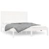vidaXL Estrutura de cama 160x200 cm madeira maci&ccedil;a branco