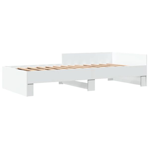 vidaXL Estrutura de cama 90x190 cm derivados de madeira branco