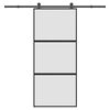 vidaXL Porta deslizante c/ conj. ferragens vidro temperado/alum&iacute;nio