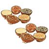 vidaXL Metades de coco com comida para p&aacute;ssaros 10 unid. 290 g