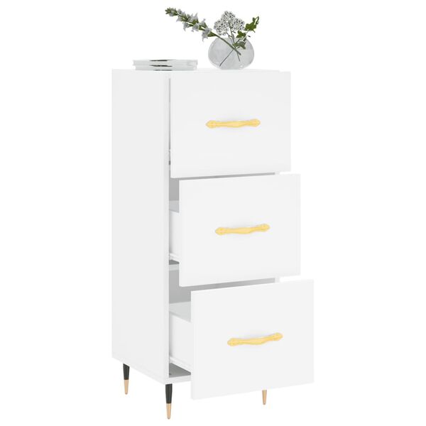 vidaXL Aparador 34,5x34x90 cm madeira processada branco