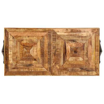 vidaXL Mesa consola madeira de mangueira maciça 80x40x75 cm