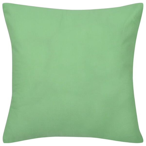 130925 4 Apple Green Cushion Covers Cotton 40 x 40 cm