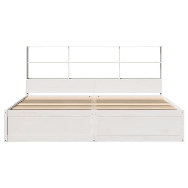 vidaXL Cama sem colch&atilde;o 180x200 cm madeira de pinho maci&ccedil;a branco