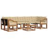 vidaXL Conjunto de Sof&aacute;s para Exterior 8 pcs Natural e Bege