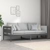 vidaXL Sof&aacute;-cama 90x200 cm madeira de pinho maci&ccedil;a cinzento