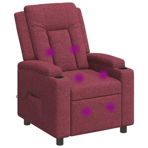 vidaXL Poltrona de massagem reclin&aacute;vel Vinho Vermelho 75 x 95 x 100 cm