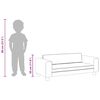 vidaXL Sofá infantil c/ apoio pés 100x50x30 cm couro artificial creme
