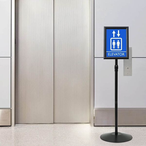 vidaXL Suporte de P&ocirc;ster Pedestal Prateado a4 PVC e A&ccedil;o