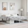vidaXL Estrutura de cama com cabeceira e p&eacute;s 180x200 cm metal branco