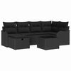 vidaXL Conjunto de Sof&aacute; de Jardim 7 unid. Rattan Sint&eacute;tico