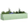 vidaXL Floreira Verde Pastel 195 x 100 x 45 cm A&ccedil;o Galvanizado