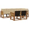 vidaXL Conjunto de Sof&aacute;s para Exterior 7 pcs Natural e Bege