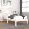 vidaXL Estrutura de cama solteiro 90x190 cm pinho maci&ccedil;o branco