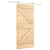 vidaXL Porta Deslizante Natural e Branco 95 x 210 cm