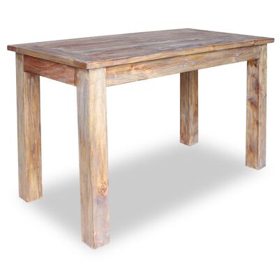 vidaXL Mesa de jantar madeira reciclada maciça 120x60x77 cm