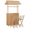 vidaXL 3 pcs conjunto de bar em bambu