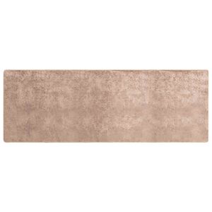 vidaXL Passadeira MARSA Areia 100 x 250 cm Poli&eacute;ster e PVC