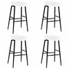 vidaXL Cadeiras de bar 4 pcs branco
