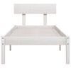 vidaXL Estrutura de cama solteiro 90x190 cm pinho maci&ccedil;o branco