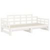 vidaXL Estrutura sof&aacute;-cama de puxar 2x(80x200) cm pinho maci&ccedil;o branco
