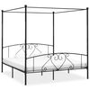 vidaXL Estrutura de cama com dossel 200x200 cm metal preto