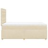 vidaXL Cama boxspring com colch&atilde;o 120x190 cm tecido cor creme