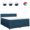 vidaXL Cama com molas/colch&atilde;o 180x200 cm veludo azul