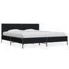 vidaXL Estrutura de cama 200x200 cm derivados de madeira/metal preto