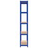 VidaXL 5-Layer Storage Shelf Blue Steel&Madeira de engenharia