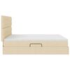 vidaXL Cama com Armazenamento Creme 180 x 200 cm Couro Sint&eacute;tico