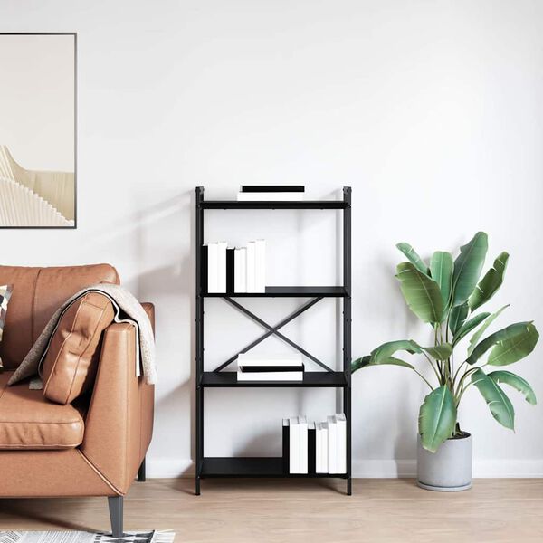 vidaXL Estante Carvalho Preto 40 x 30 x 85 cm Madeira processada