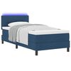vidaXL Cama Box com colch&atilde;o com cabeceira Azul 80 x 200 cm tecido