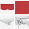 vidaXL Toldo Retr&aacute;til Manual Vermelho 350 x 200 cm Poli&eacute;ster e Metal