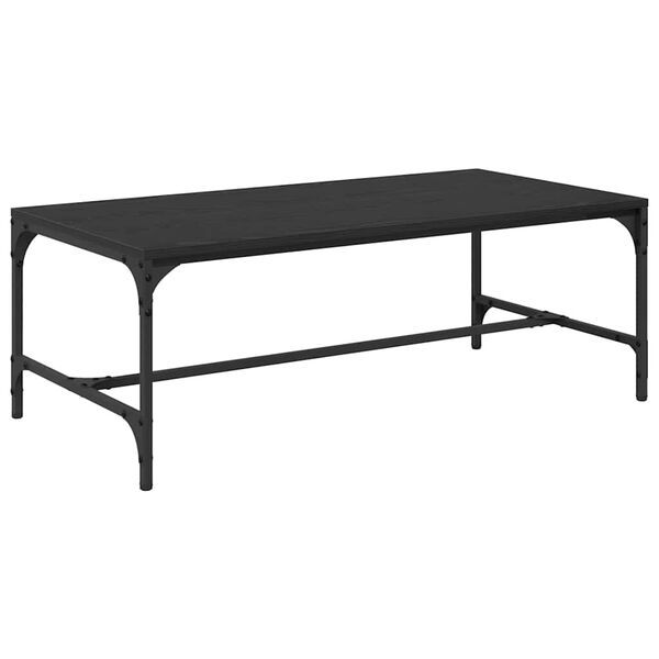vidaXL Mesa de centro Carvalho Preto 100 x 50 x 35 cm
