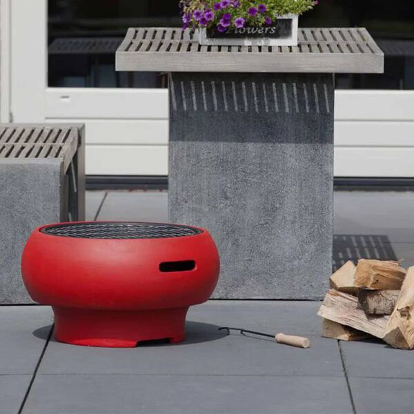 BBGRILL Churrasqueira port&aacute;til vermelho TUB-R