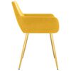 vidaXL Cadeiras de jantar 2 pcs veludo amarelo