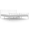vidaXL Estrutura de cama com cabeceira e p&eacute;s 183x213 cm metal branco