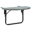 vidaXL Mesa de varanda 60x60x40 cm vime PE cinzento