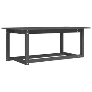 vidaXL Mesa de centro 110x55x45 cm madeira de pinho maci&ccedil;a cinzento